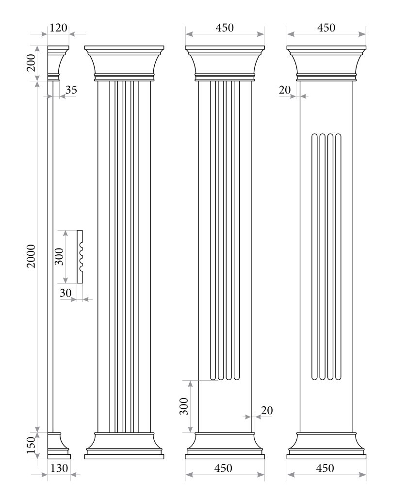 Пілястра PL 102